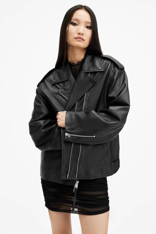 Daylen Leather Biker Jacket
