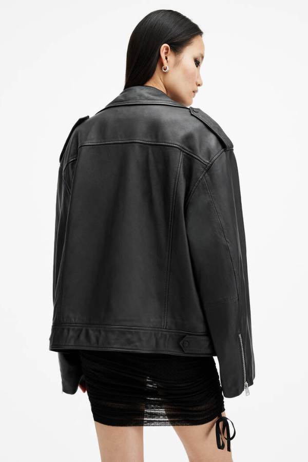 Daylen Leather Biker Jacket