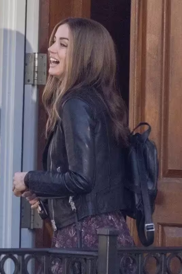 Ana de Armas Black Leather Jacket