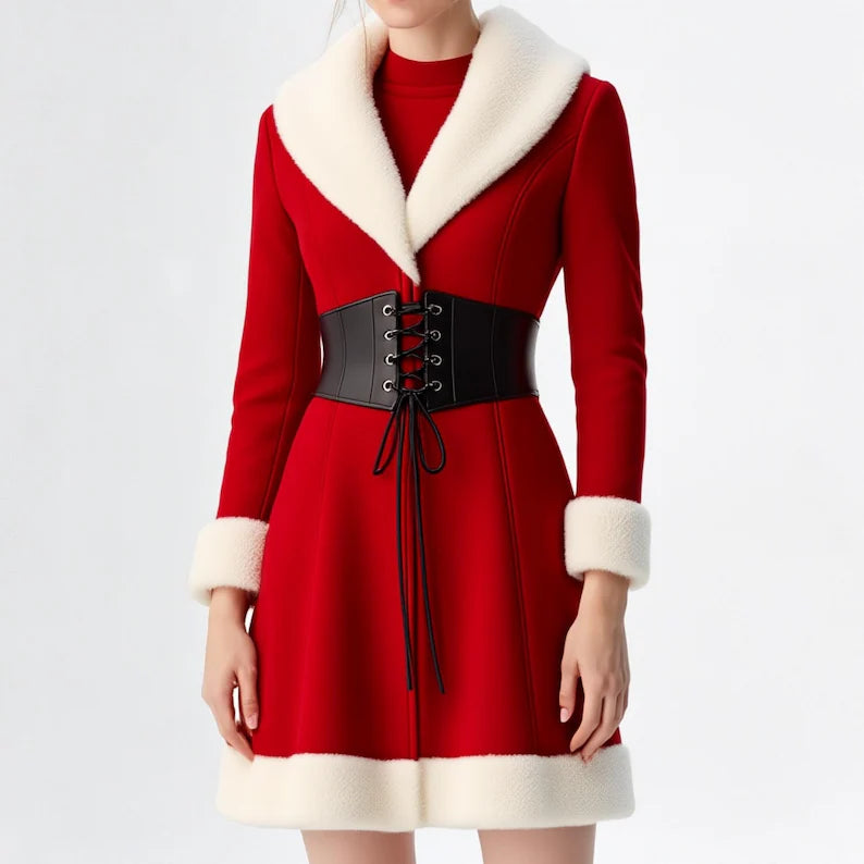 Christmas Santa Women Coat - Leathers Jackets