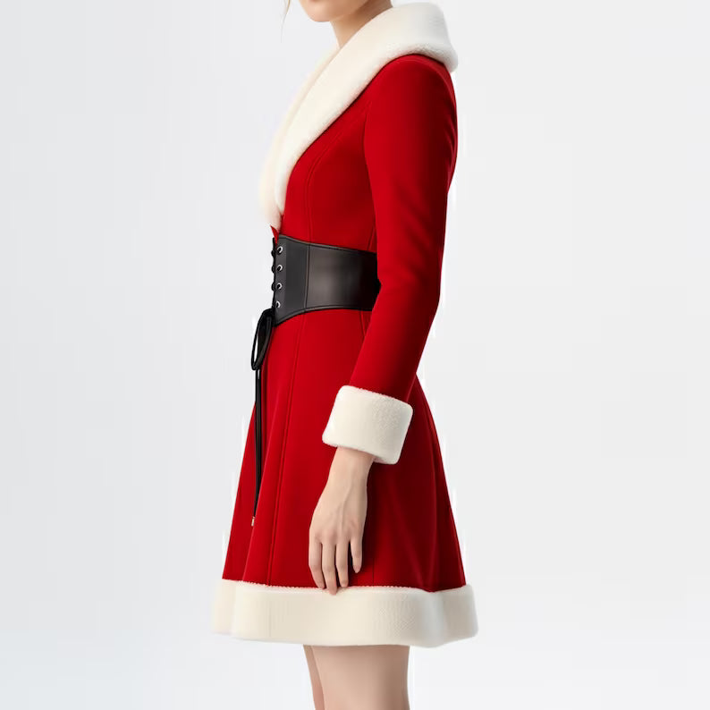 Christmas Santa Women Coat - Leathers Jackets