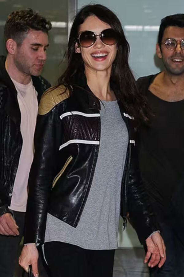 Olga Kurylenko Leather Jacket